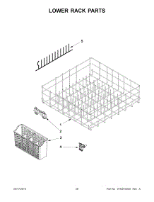 10 - Lower Rack Parts parts for Whirlpool Dishwasher IUD3100BW1 / from AppliancePartsPros.com