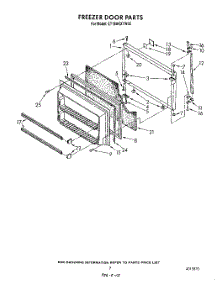 06 - Freezer Door parts for Whirlpool Refrigerator ET18AKXTF02 / from AppliancePartsPros.com
