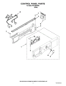 03 - Control Panel Parts parts for Whirlpool Washer IFW7300WW02 / from AppliancePartsPros.com