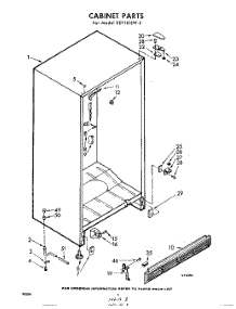 02 - Cabinet parts for Whirlpool Freezer EEV161EW2 / from AppliancePartsPros.com