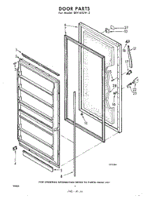 04 - Door parts for Whirlpool Freezer EEV161EW2 / from AppliancePartsPros.com