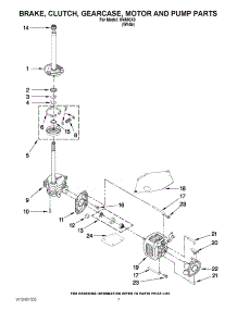 04 - Brake, Clutch, Gearcase, Motor And Pump Parts parts for Whirlpool Washer IV4500X0 / from AppliancePartsPros.com