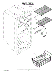 02 - Liner Parts parts for Whirlpool Freezer DUF570WDD01 / from AppliancePartsPros.com