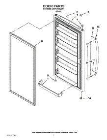04 - Door Parts parts for Whirlpool Freezer DUF570WDD01 / from AppliancePartsPros.com