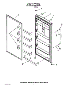 04 - Door Parts parts for Whirlpool Freezer DUFM454WDB01 / from AppliancePartsPros.com