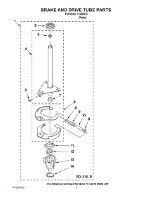 06 - Brake And Drive Tube Parts parts for Whirlpool Washer IV4600X0 / from AppliancePartsPros.com