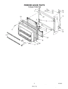 06 - Freezer Door parts for Whirlpool Refrigerator ET18AKXTN00 / from AppliancePartsPros.com