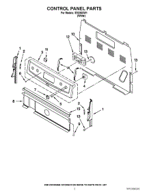 02 - Control Panel Parts parts for Whirlpool Range IES350XW1 / from AppliancePartsPros.com