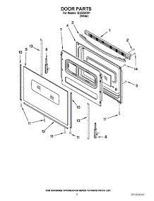 05 - Door Parts parts for Whirlpool Range IES350XW1 / from AppliancePartsPros.com