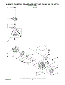 04 - Brake, Clutch, Gearcase, Motor And Pump Parts parts for Whirlpool Washer IV4800X0 / from AppliancePartsPros.com