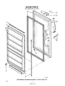 04 - Door parts for Whirlpool Freezer EEV161FW0 / from AppliancePartsPros.com