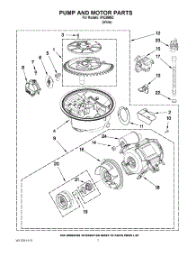 06 - Pump And Motor Parts parts for Whirlpool Dishwasher IWU98663 / from AppliancePartsPros.com