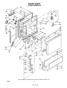 04 - Door parts for Whirlpool Dishwasher GDP6881XLP0 / from AppliancePartsPros.com