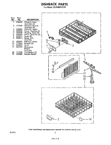 08 - Dish Rack parts for Whirlpool Dishwasher GDP6881XLP0 / from AppliancePartsPros.com