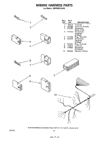 12 - Wiring Harness parts for Whirlpool Dishwasher GDP6881XLP0 / from AppliancePartsPros.com