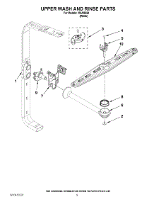 07 - Upper Wash And Rinse Parts parts for Whirlpool Dishwasher IWU98664 / from AppliancePartsPros.com
