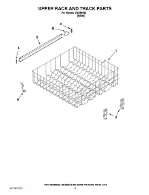 09 - Upper Rack And Track Parts parts for Whirlpool Dishwasher IWU98664 / from AppliancePartsPros.com