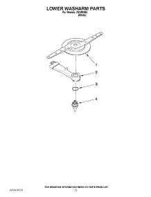 11 - Lower Washarm Parts parts for Whirlpool Dishwasher IWU98664 / from AppliancePartsPros.com
