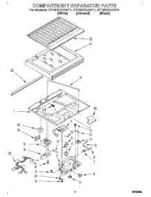 03 - Compartment Separator parts for Whirlpool Refrigerator ET18DKXAB11 / from AppliancePartsPros.com