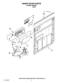 03 - Inner Door Parts parts for Whirlpool Dishwasher IWU98665 / from AppliancePartsPros.com
