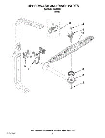 07 - Upper Wash And Rinse Parts parts for Whirlpool Dishwasher IWU98665 / from AppliancePartsPros.com