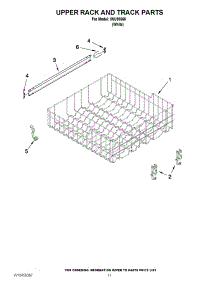 09 - Upper Rack And Track Parts parts for Whirlpool Dishwasher IWU98665 / from AppliancePartsPros.com
