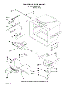 02 - Freezer Liner Parts parts for Whirlpool Refrigerator IX5HHEXWS05 / from AppliancePartsPros.com