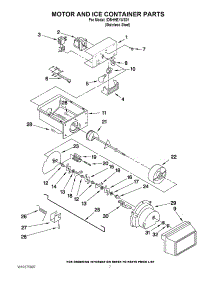 05 - Motor And Ice Container Parts parts for Whirlpool Refrigerator ID5HHEXWS01 / from AppliancePartsPros.com