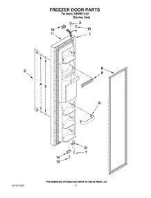 07 - Freezer Door Parts parts for Whirlpool Refrigerator ID5HHEXWS01 / from AppliancePartsPros.com
