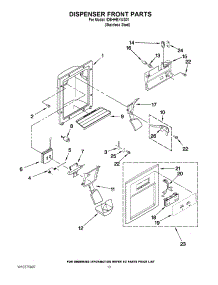 08 - Dispenser Front Parts parts for Whirlpool Refrigerator ID5HHEXWS01 / from AppliancePartsPros.com