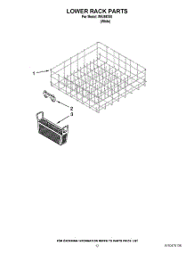 10 - Lower Rack Parts parts for Whirlpool Dishwasher IWU98760 / from AppliancePartsPros.com