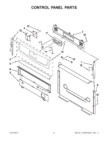 02 - Control Panel Parts parts for Whirlpool Range IGS426AS0 / from AppliancePartsPros.com