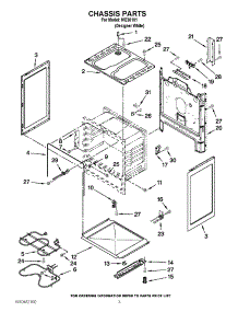 03 - Chassis Parts parts for Whirlpool Range IVE30101 / from AppliancePartsPros.com