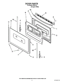 05 - Door Parts parts for Whirlpool Range IVE30101 / from AppliancePartsPros.com