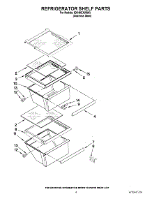 03 - Refrigerator Shelf Parts parts for Whirlpool Refrigerator ID5HHEXWS03 / from AppliancePartsPros.com