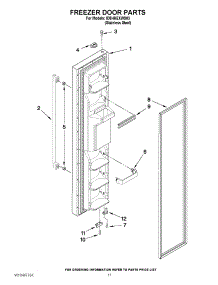 07 - Freezer Door Parts parts for Whirlpool Refrigerator ID5HHEXWS03 / from AppliancePartsPros.com