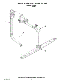 07 - Upper Wash And Rinse Parts parts for Whirlpool Dishwasher IWU98761 / from AppliancePartsPros.com