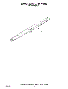 11 - Lower Washarm Parts parts for Whirlpool Dishwasher IWU98761 / from AppliancePartsPros.com