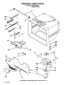 02 - Freezer Liner Parts parts for Whirlpool Refrigerator IX5HHEXWS08 / from AppliancePartsPros.com