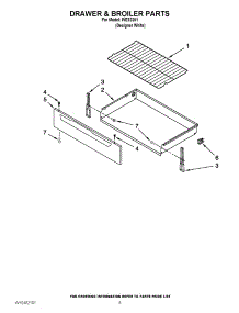 04 - Drawer & Broiler Parts parts for Whirlpool Range IVE32301 / from AppliancePartsPros.com