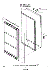 04 - Door parts for Whirlpool Freezer EEV161LW1 / from AppliancePartsPros.com