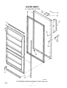04 - Door parts for Whirlpool Freezer EEV162CW0 / from AppliancePartsPros.com