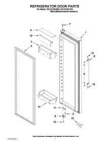 06 - Refrigerator Door Parts parts for Whirlpool Refrigerator ISC23CDEXB00 / from AppliancePartsPros.com