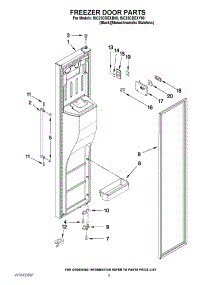 07 - Freezer Door Parts parts for Whirlpool Refrigerator ISC23CDEXB00 / from AppliancePartsPros.com