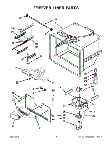 02 - Freezer Liner Parts parts for Whirlpool Refrigerator IX5HHEXWS10 / from AppliancePartsPros.com