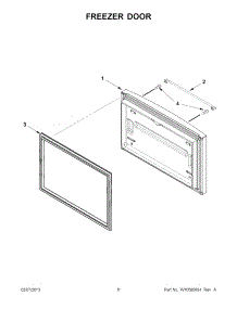 03 - Freezer Door parts for Whirlpool Refrigerator IX5HHEXWS10 / from AppliancePartsPros.com