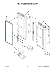 05 - Refrigerator Door parts for Whirlpool Refrigerator IX5HHEXWS10 / from AppliancePartsPros.com