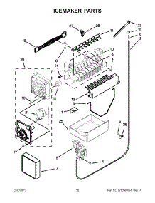 08 - Icemaker Parts parts for Whirlpool Refrigerator IX5HHEXWS10 / from AppliancePartsPros.com