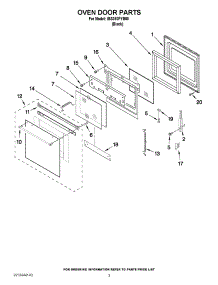 02 - Oven Door Parts parts for Whirlpool Oven IBS350PYB00 / from AppliancePartsPros.com