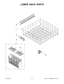 10 - Lower Rack Parts parts for Whirlpool Dishwasher IUD6100BB0 / from AppliancePartsPros.com